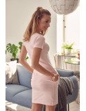 Basic-Kleid mit kurzen Ärmeln, pudrig 9967 - Online-Shop - Boutique